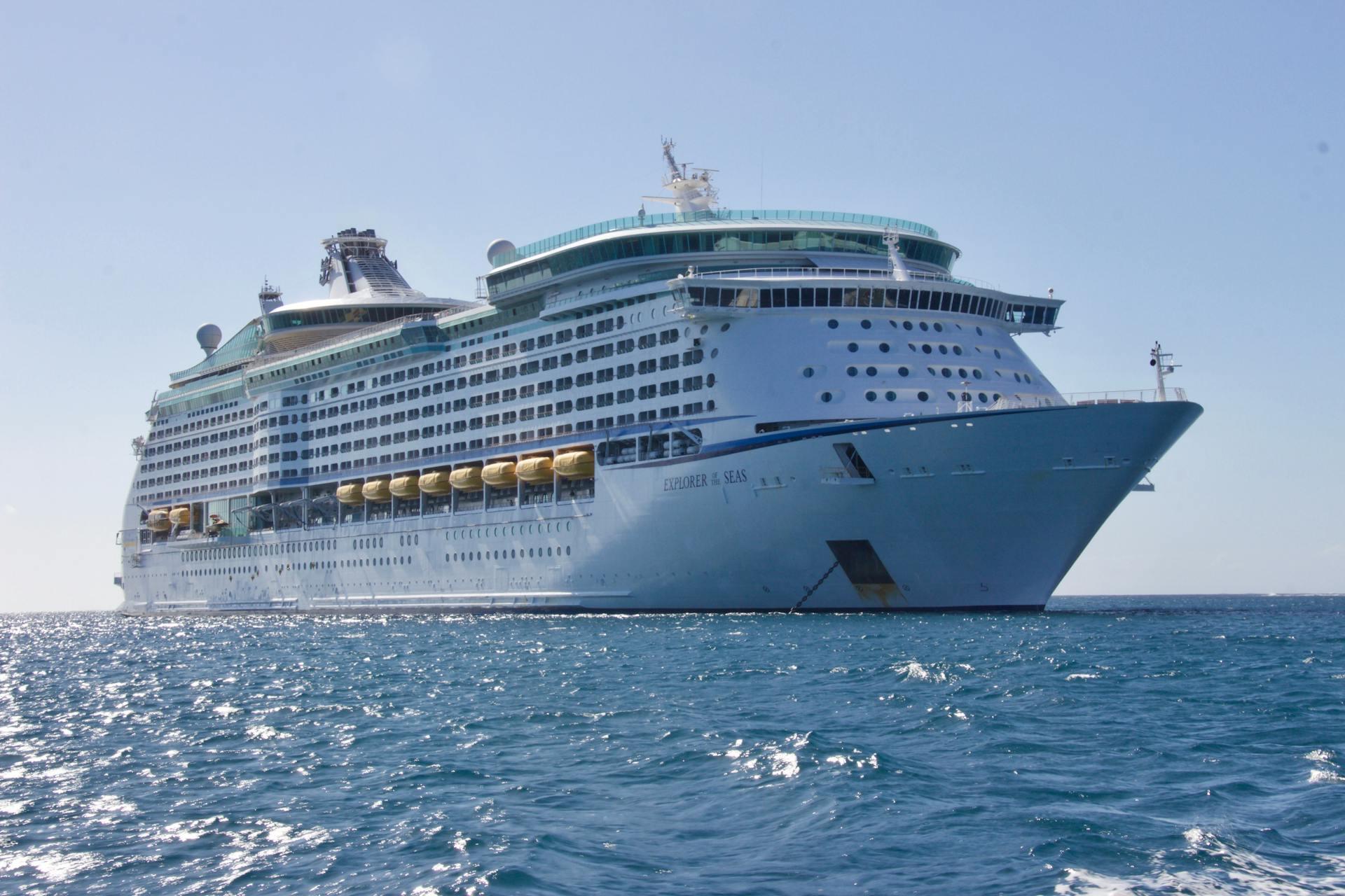 Royal Caribbean cruise ship on the open ocean